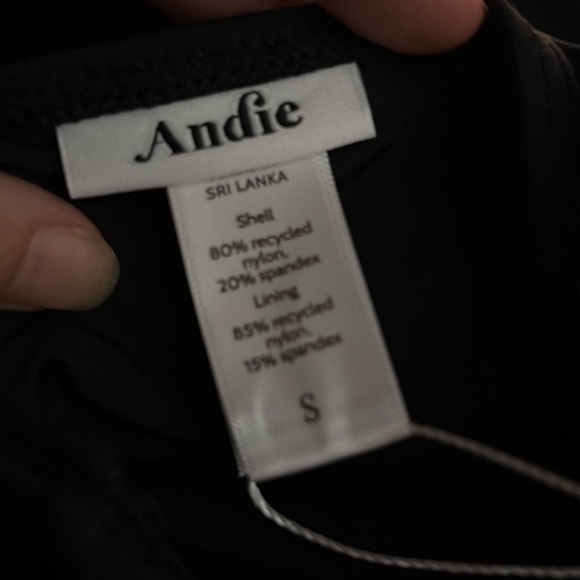 Andie Swim The Cheeky Malibu One Piece Swimsuit Black size S NWT - Picture 5 of 8